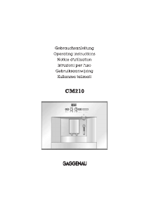 Használati útmutató Gaggenau CM200130 Kávéautomata