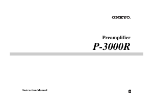Bruksanvisning Onkyo P-3000R Förstärkare