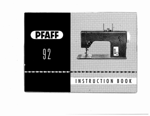 Manual Pfaff 92 Sewing Machine
