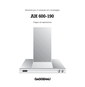 Manuale Gaggenau AH600190 Cappa da cucina