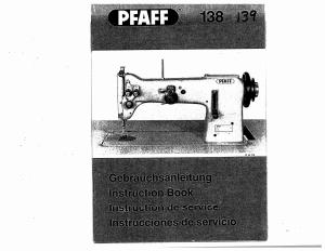 Mode d’emploi Pfaff 138 Machine à coudre