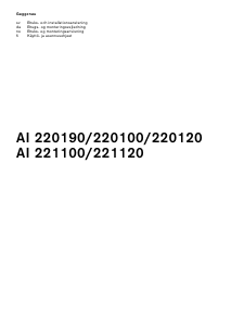 Brugsanvisning Gaggenau AI220120 Emhætte