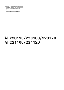 Manuál Gaggenau AI221100 Odsavač par
