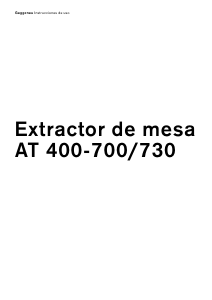 Manual de uso Gaggenau AT400700 Campana extractora