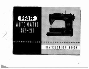 Manual Pfaff 261 Sewing Machine