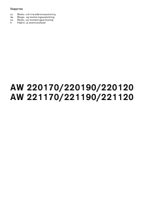 Bruksanvisning Gaggenau AW221120 Köksfläkt