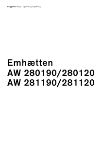 Brugsanvisning Gaggenau AW280120 Emhætte