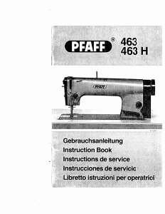 Manuale Pfaff 463 Macchina per cucire