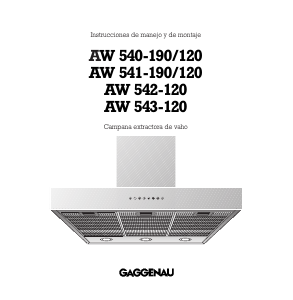 Manual de uso Gaggenau AW540190 Campana extractora