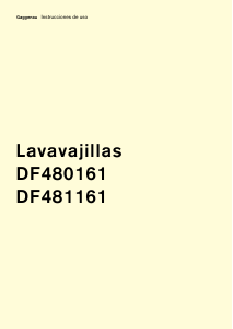 Manual de uso Gaggenau DF 480161 Lavavajillas