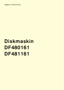 Bruksanvisning Gaggenau DF 481161 Diskmaskin