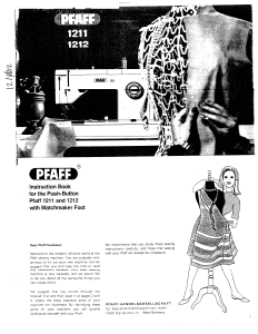 Manual Pfaff 1211 Sewing Machine