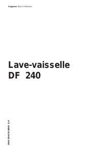 Mode d’emploi Gaggenau DF240140 Lave-vaisselle