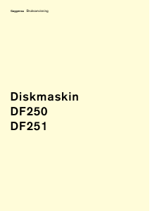 Bruksanvisning Gaggenau DF250160 Diskmaskin