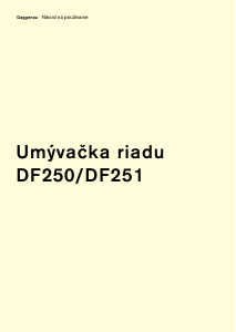 Návod Gaggenau DF250161 Umývačka riadu