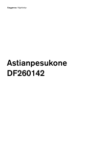 Käyttöohje Gaggenau DF260142 Astianpesukone