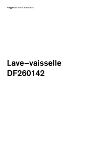 Mode d’emploi Gaggenau DF260142 Lave-vaisselle