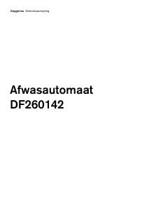 Handleiding Gaggenau DF260142 Vaatwasser
