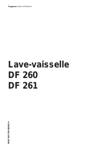 Mode d’emploi Gaggenau DF260160 Lave-vaisselle