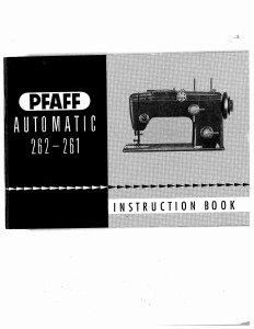 Manual Pfaff automatic 261 Sewing Machine