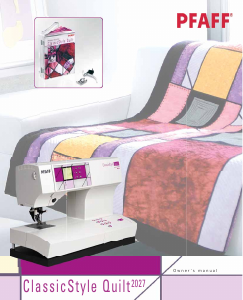 Manual Pfaff ClassicStyle Quilt 2027 Sewing Machine