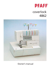 Manual Pfaff coverlock 4862 Sewing Machine