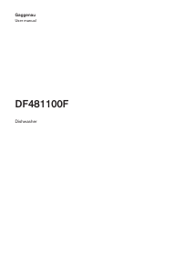Handleiding Gaggenau DF481100F Vaatwasser