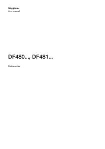 Handleiding Gaggenau DF481162 Vaatwasser
