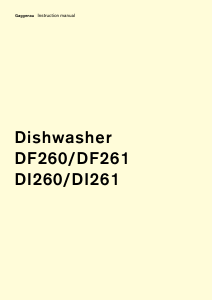 Manual Gaggenau DI260110 Dishwasher