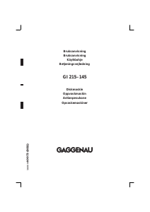 Bruksanvisning Gaggenau GI 215-145 Oppvaskmaskin