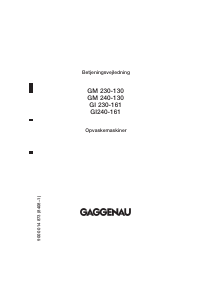 Brugsanvisning Gaggenau GM 240-130 Opvaskemaskine