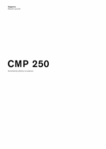 Manuál Gaggenau CMP250111 Kávovar na espreso