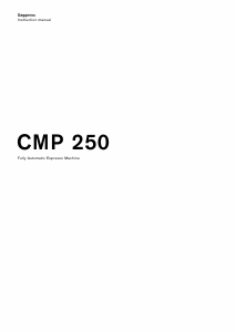 Manual Gaggenau CMP250131 Espresso Machine