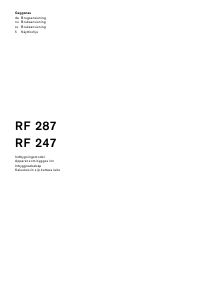 Bruksanvisning Gaggenau RF247202 Frys