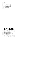 Bruksanvisning Gaggenau RB289202 Kyl-frys