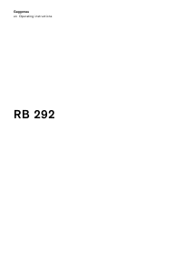 Manual Gaggenau RB292311 Fridge-Freezer