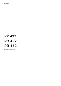 Manual de uso Gaggenau RB492301 Frigorífico combinado