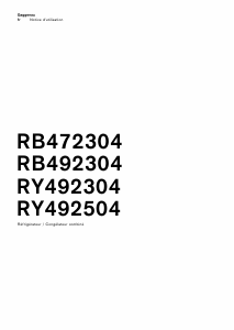Mode d’emploi Gaggenau RB492304 Réfrigérateur combiné