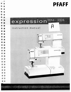 Handleiding Pfaff expression 2024 Naaimachine