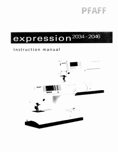 Manual Pfaff expression 2034 Sewing Machine