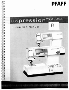 Handleiding Pfaff expression 2044 Naaimachine