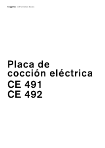Manual de uso Gaggenau CE492100 Placa