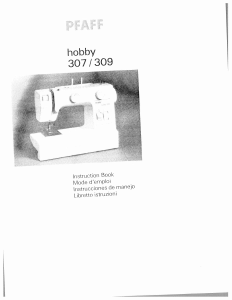 Manuale Pfaff hobby 307 Macchina per cucire