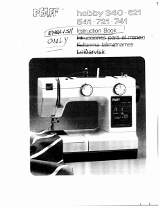 Manual Pfaff hobby 541 Sewing Machine