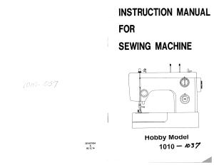 Manual Pfaff hobby 1010 Sewing Machine