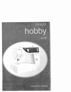 Manual Pfaff hobby 1016 Sewing Machine