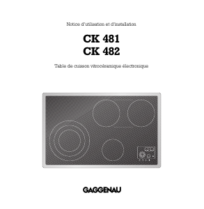 Mode d’emploi Gaggenau CK481110 Table de cuisson