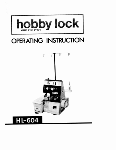 Manual Pfaff hobbylock 604 Sewing Machine