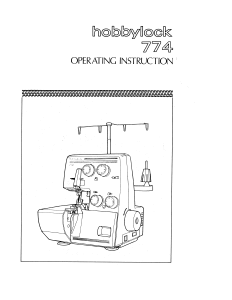 Manual Pfaff hobbylock 774 Sewing Machine