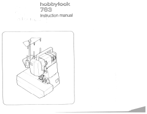 Manual Pfaff hobbylock 783 Sewing Machine